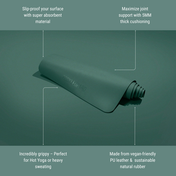 Emerald Zen - Eco Grip Hot Yoga Mat - 5MM